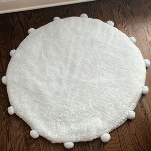 Mud Pie Palm Sherpa Play Mat- Blue